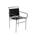 Design moderno couro preto Eileen Grey Roquebrune cadeira